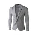 thumbnail image 1 of Miluxas Men Casual Blazer Jackets Slim Fit Suits Jacket One Button Business Sports Coat Solid Long Sleeve office Work Tops Gray, 1 of 2