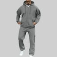 thumbnail image 1 of Miluxas Men Track Suits Sets Long Sleeve Full-zip Sweatsuit Active Jackets and Pants 2 Piece Outfits, 1 of 7