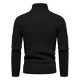 thumbnail image 1 of Miluxas Men Turtleneck Shirts Lightweight Long Sleeve T Shirt Ribbed thermal Tops Baselayer Pullover Black, 1 of 4