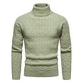 thumbnail image 1 of Miluxas Men Turtleneck Shirts Lightweight Long Sleeve T Shirt Ribbed thermal Tops Baselayer Pullover Green, 1 of 6