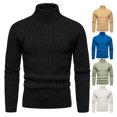 thumbnail image 1 of Miluxas Men Turtleneck Shirts Lightweight Long Sleeve T Shirt Ribbed thermal Tops Baselayer Pullover White, 1 of 5