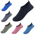 thumbnail image 1 of Miluxas Men Women Quick Dry Non Slip Water Skin Shoes, Breathable Elastic Barefoot Aqua Socks for Swimming Yoga Surf Beach Pink 48, 1 of 6