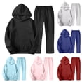 thumbnail image 1 of Miluxas Men's 2 Piece Tracksuits Fleece Pullover Sweatsuits Athletic Fit Jogging Hoodie Outfit Set Wine, 1 of 6