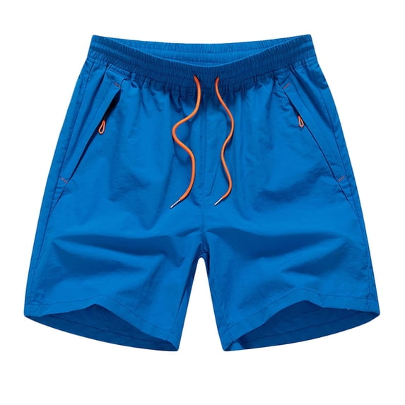 Miluxas Men's 5" Running Shorts Clearance Quick Dry Athletic Workout Gym Shorts with Zipper Pockets Sky Blue 12(XXL)