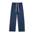 thumbnail image 1 of Miluxas Men's Athletic Sweatpants with Zipper Pockets Lightweight Quick Dry Mesh Workout Pants Open Bottom for Casual Dark Blue, 1 of 8