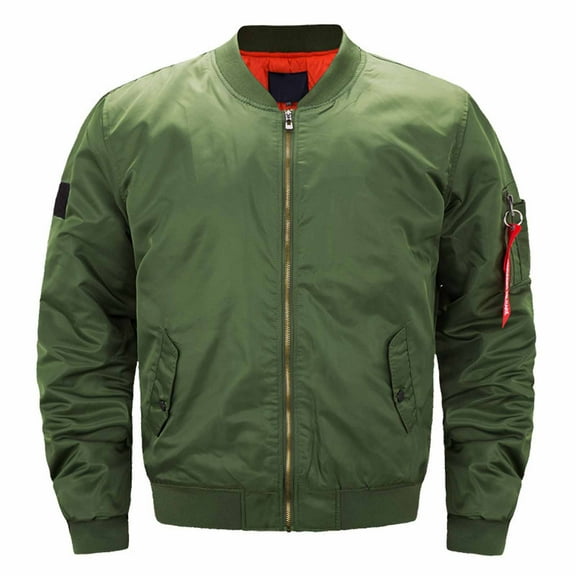 Miluxas Men's Bomber Jacket Casual Fall Winter Military Jacket and Coats Outwear Green