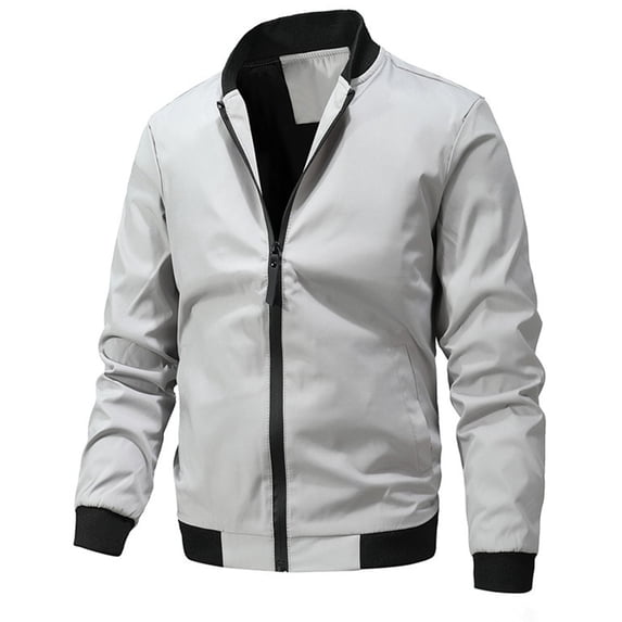 Miluxas Men's Bomber Jacket Lightweight Casual Spring Fall Windbreaker Zip Up Coat with Pocket