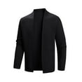 thumbnail image 1 of Miluxas Men's Cardigan Sweater Long Sleeve Open Front Lightweight Casual Basic Knitted Outerwear Black XXL(XXL), 1 of 3