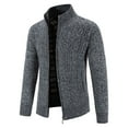 thumbnail image 1 of Miluxas Men's Cardigan Sweaters Casual Full Zip Sweaters Knitted Cardigan with Pockets Dark Gray, 1 of 9