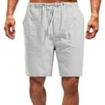 thumbnail image 1 of Miluxas Men's Casual Loose High Waist Drawstring Elastic Waist Solid Shorts with Pockets Gray M(M), 1 of 8