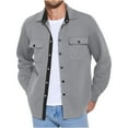 thumbnail image 1 of Miluxas Men's Casual Shirt Jacket Lightweight Shacket Jacket Quilted Button Down Jackets Gray, 1 of 8