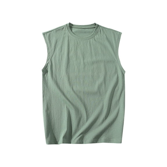 Miluxas Men's Casual Tank Tops Sleeveless Beach Muscle T Shirts Summer Fashion Tank Shirt
