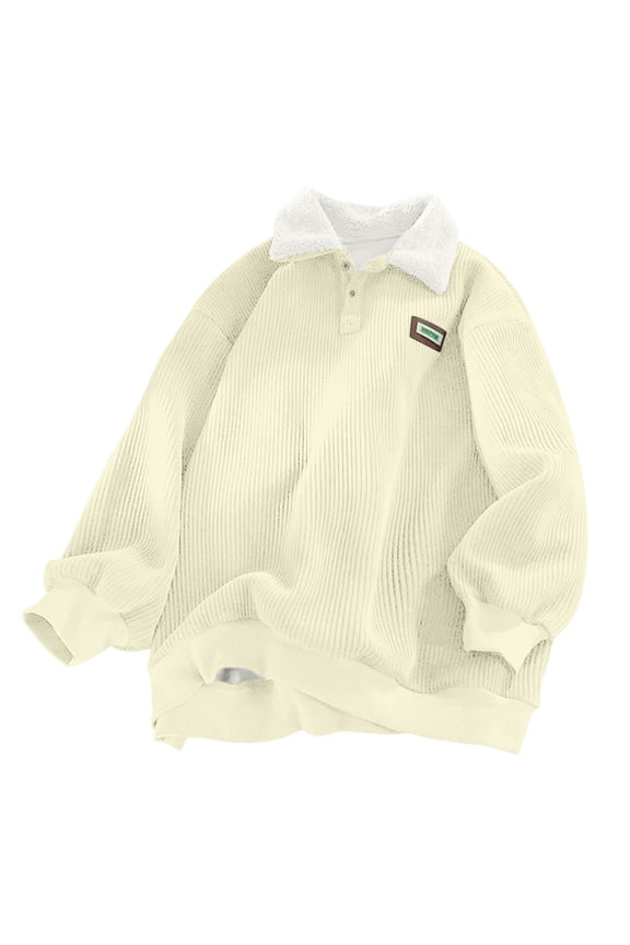 Men's Casual Warm Plaid Wool Blend Jacket Fleece Relaxed Fit Button Up Long Sleeve Shacket Shirt Coat Beige