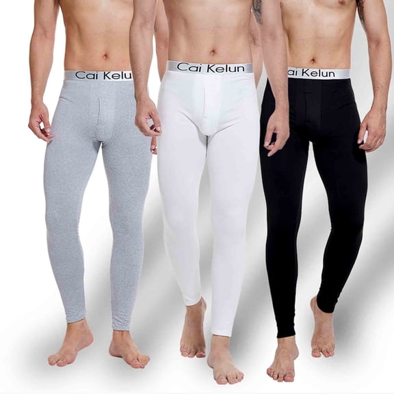 Miluxas Men's Compression Pants - Cool Dry Athletic Sports Workout Running Tights Leggings Baselayer White