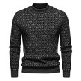 thumbnail image 1 of Miluxas Men's Crewneck Sweater Soft Casual Sweaters for Men Classic Pullover Sweaters with Ribbing Edge Black, 1 of 7
