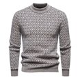 thumbnail image 1 of Miluxas Men's Crewneck Sweater Soft Casual Sweaters for Men Classic Pullover Sweaters with Ribbing Edge Khaki, 1 of 8
