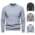 thumbnail image 1 of Miluxas Men's Crewneck Sweater Soft Casual Sweaters for Men Classic Pullover Sweaters with Ribbing Edge Light Blue, 1 of 8