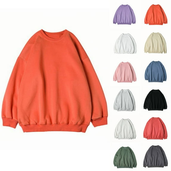 Miluxas Men's Crewneck Sweatshirt Thick Loose fit Soft Basic Pullover Sweatshirt White 10(XL)