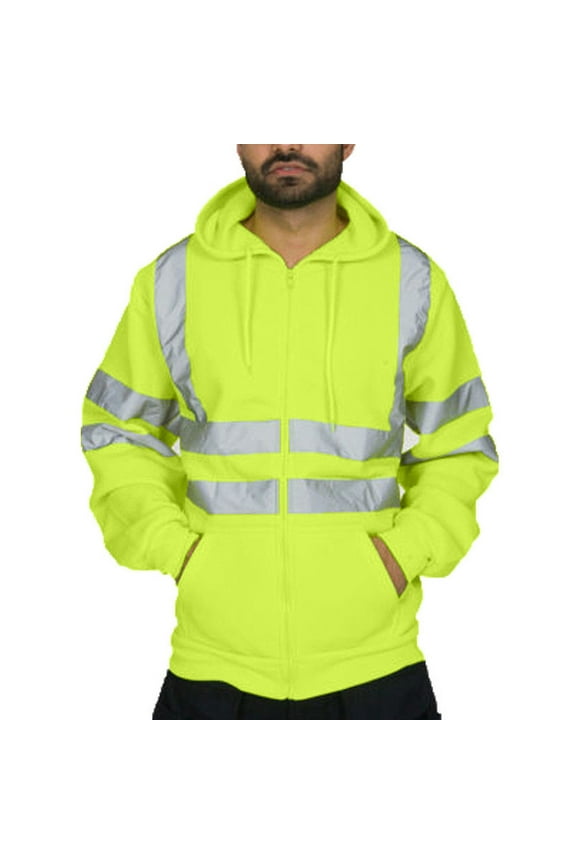 Men's Cycling Running Rain Jacket Lightweight Waterproof Biking Hiking Windbreaker Raincoat Reflective Packable Green XXL