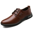 thumbnail image 1 of Miluxas Men's Dress Shoes Leather Formal Derby Shoes Business Classic Lace Up Wingtip Shoes for Men, 1 of 4