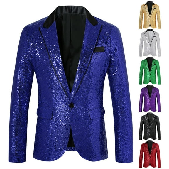 Miluxas Men's Floral Tuxedo Suit Jacket Slim Fit Dinner Jacket Party Prom Wedding Blazer Jackets Silver