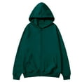 thumbnail image 1 of Miluxas Men's Full Zipper Loose Fit Solid Color Cardigans Sweatshirt Long Sleeve Hooded Sweatshirts Casual Fall Hoodies Green, 1 of 6