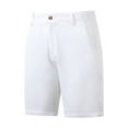 thumbnail image 1 of Miluxas Men's Golf Shorts Stretch Dress Casual Elastic Waist Short Lightweight Hiking Shorts with Pockets White XL(XL), 1 of 2