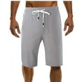 thumbnail image 1 of Miluxas Men's Hawaiian Beach Shorts Elastic Waist Drawstring Lightweight Summer Casual Shorts Gray, 1 of 8