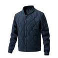 thumbnail image 1 of Miluxas Men’s Lightweight Casual Jackets Varsity Bomber Jacket Coat with Zipper Dark Blue, 1 of 4