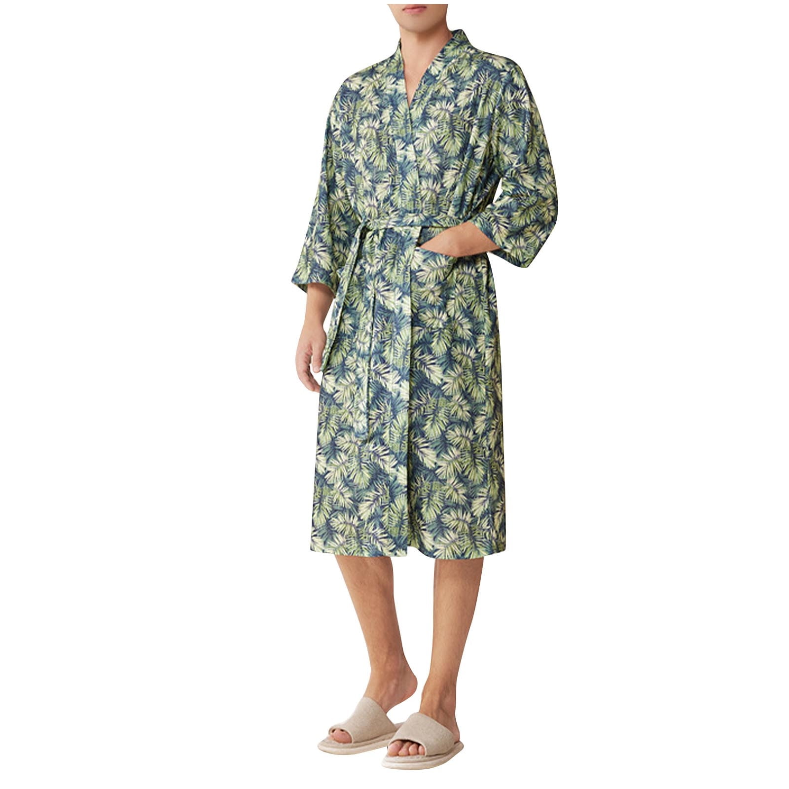 Bath Ropes Open Miluxas Men's Lightweight Kimono Robe Japanese Bathrobes Open Front ...