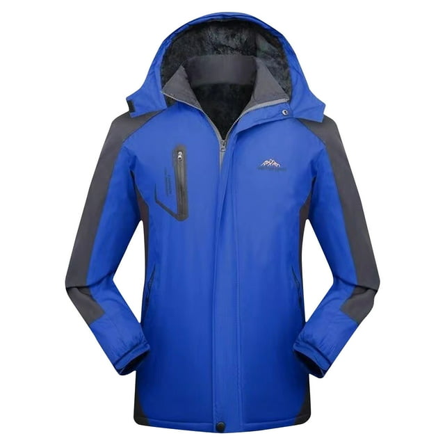 Miluxas 2025 Clearance! Men's Lightweight Waterproof Hooded Rain Jacket Clearance Outdoor Raincoat Shell Jacket for Hiking Travel