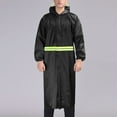 thumbnail image 1 of Miluxas Men's Long Raincoat Waterproof Reflective Safety Rain Jacket High Visibility with Hood, 1 of 7