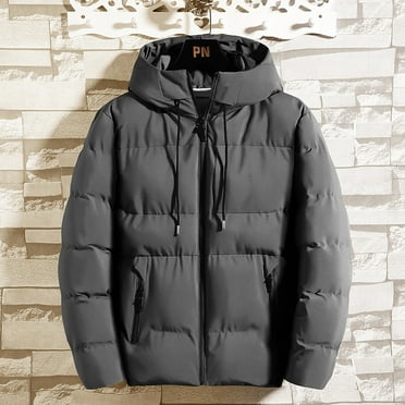 Miluxas Men's Long Winter Coat Hooded Warm Quilted Jacket Water-resistant Cold Weather Parka Dark Gray 10(XL)