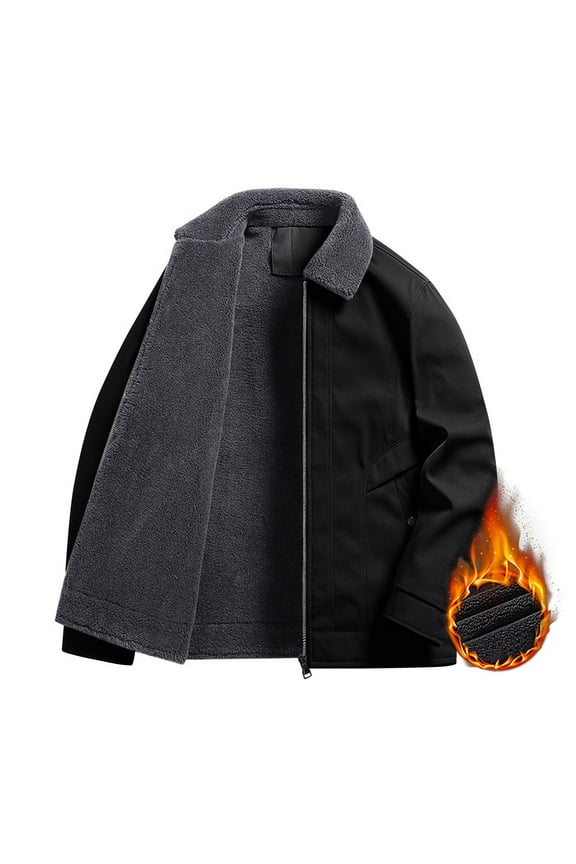 Men's Metallic Hooded Puffer Jacket Winter Warm Down Jackets Full Zip Alternative Quilted Padded Coat Black