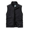 thumbnail image 1 of Miluxas Men's Outdoor Work Safari Fishing Vest Clearance Casual Lightweight Travel Photo Cargo Vest with Multi Pockets Black 14(XXXXL), 1 of 3