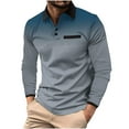 thumbnail image 1 of Miluxas Men's Polo Golf Shirts Long Sleeve Polyester Casual Lightweight Shirts Soft Collared Shirts, 1 of 6