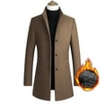 thumbnail image 1 of Miluxas Men's Premium Wool Blend Double Breasted Long Pea Coat Coffee 8(L), 1 of 5