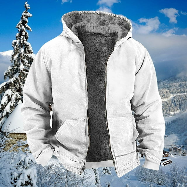 Miluxas Men's Sherpa Hoodie Jacket Fleece Lined Zip Up Warm Hoodies ...