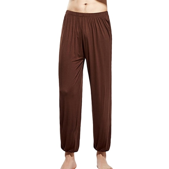 Miluxas Men's Soft Pajama Lounge Pants with Drawstring & Pockets - Stretch & Wicking Coffee XL(XL)