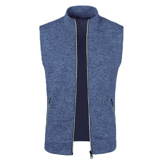 Miluxas Men's Sport Vest Lightweight Sleeveless Zip Up Jacket Casual Outerwear Outdoor Golf Vests Navy 4(S)