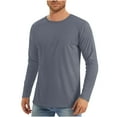 thumbnail image 1 of Miluxas Men's Rash Guard Long Sleeves Swim Shirts , Dry Fit Surf Fishing Running UV Sun Protection Shirts Dark Gray 6(M), 1 of 5