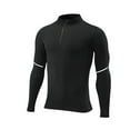 thumbnail image 1 of Miluxas Men's Sun Protection Shirts Long Sleeve Rash Guard Swim T-Shirts Lightweight Fishing Shirts Black, 1 of 2