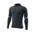 thumbnail image 1 of Miluxas Men's Sun Protection Shirts Long Sleeve Rash Guard Swim T-Shirts Lightweight Fishing Shirts Dark Gray, 1 of 2