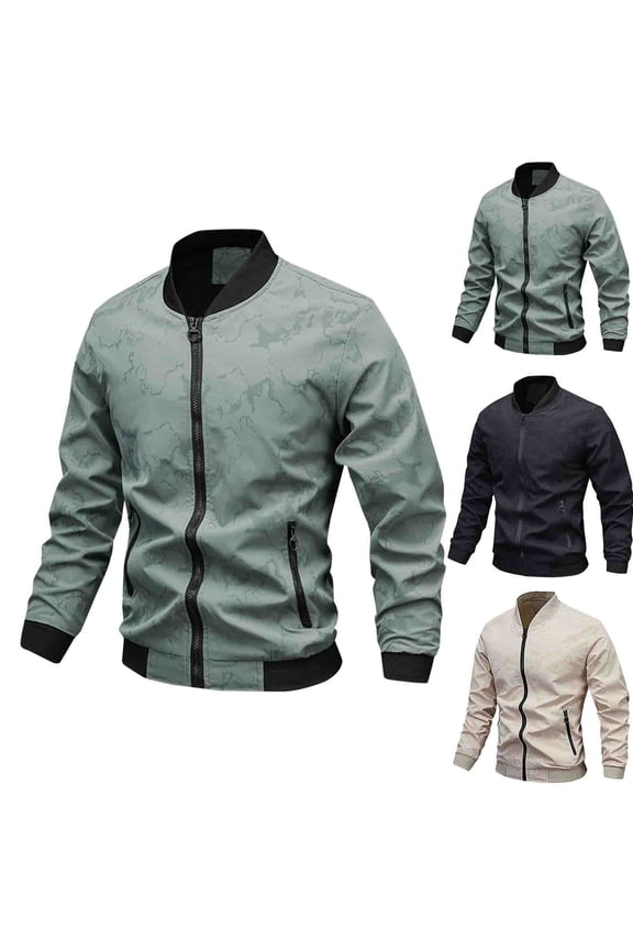 Men's Track Jackets Lightweight Full Zip Tops Casual Slim Fit Coat Workout Running Athletic Active Jacket with Pockets Green