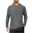 thumbnail image 1 of Miluxas Men's UV Sun Protection Shirts Long Sleeve Rash Guard Workout Quick Dry Shirt for Hiking Fishing Swimming Dark Gray S(S), 1 of 6