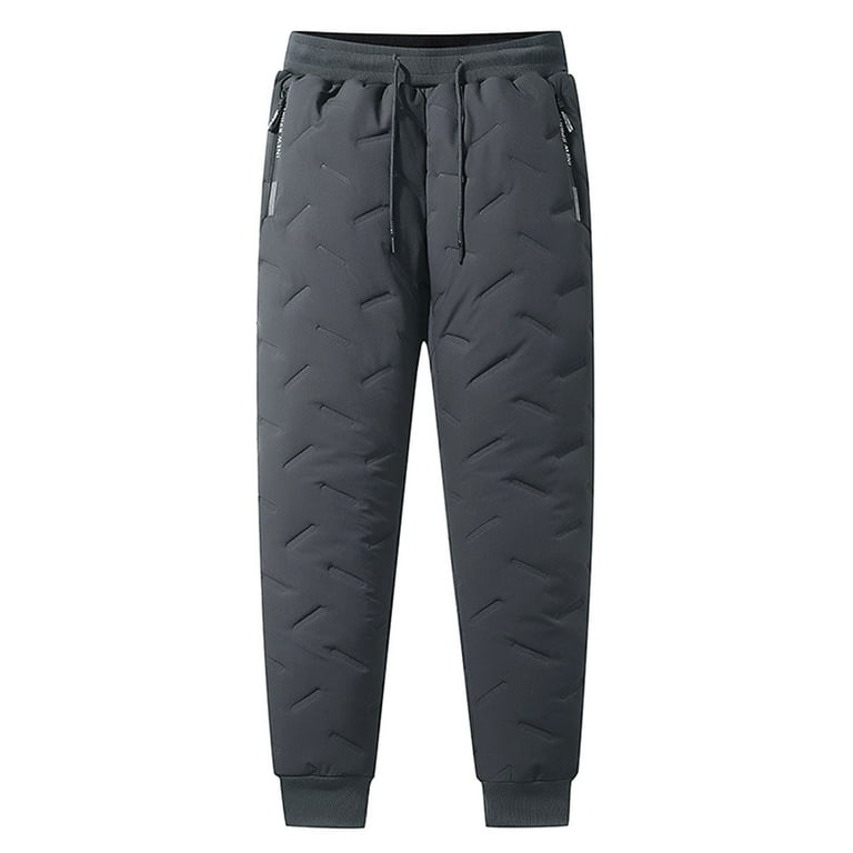 Miluxas Men s Winter Fleece Pants Clearance Sherpa Lined Sweatpants Active Running Jogger Pants Gray 14 XXXL Walmart