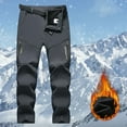 thumbnail image 1 of Miluxas Men's Winter Pants Fleece Lined Ski Snow Pants Water Resistant Zip Pockets Outdoor Pants Dark Gray 8(XL), 1 of 4