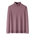 thumbnail image 1 of Miluxas Men's thermal Mock Turtleneck Shirts Casual Long Sleeve Lightweight Pullover Sweaters Undershirt Slim Fit Top Purple, 1 of 6