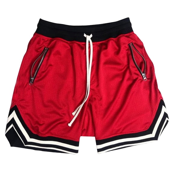 Miluxas Mens Athletic Gym Shorts 9" Workout Running Shorts Lightweight Basketball Shorts Red 12(XXL)