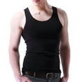 thumbnail image 1 of Miluxas Mens Body Shaper Gynecomastia Compression Shirt Tummy Control Tank Top Shapewear Undershirt Slimming Vest Black, 1 of 3